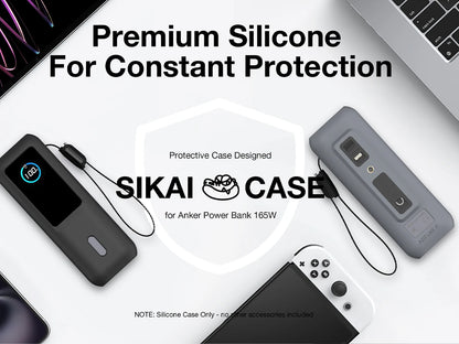 Capa Silicone Anker Zolo 25000mAh – Proteção completa com compartimento para TF/SIM. Ideal para viagem.