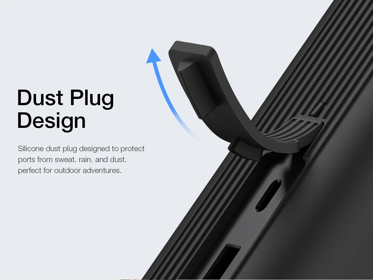 Capa Silicone Anker Zolo 25000mAh – Proteção completa com compartimento para TF/SIM. Ideal para viagem.