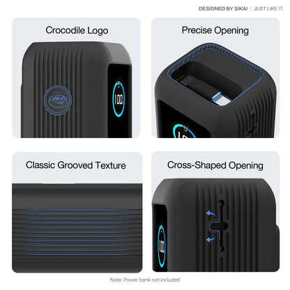 Capa Silicone Anker Zolo 25000mAh – Proteção completa com compartimento para TF/SIM. Ideal para viagem.
