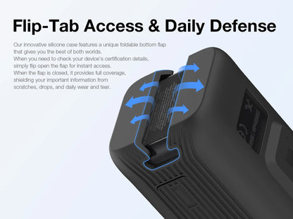 Capa Silicone Anker Zolo 25000mAh – Proteção completa com compartimento para TF/SIM. Ideal para viagem.