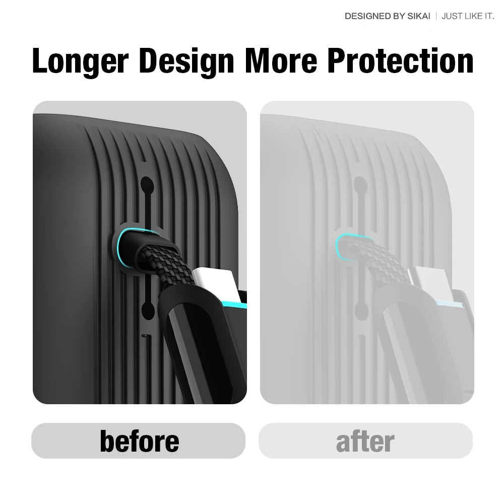 Capa Silicone Anker Zolo 25000mAh – Proteção completa com compartimento para TF/SIM. Ideal para viagem.