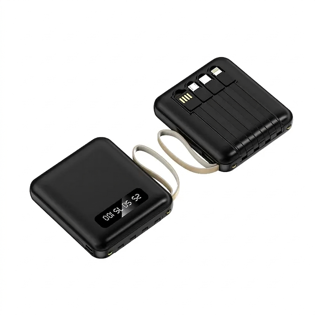 Power Bank DIY 3 Baterias 18650 | 4 Portas USB Carregamento Rápido 5V 1A | Indicador LED Portátil
