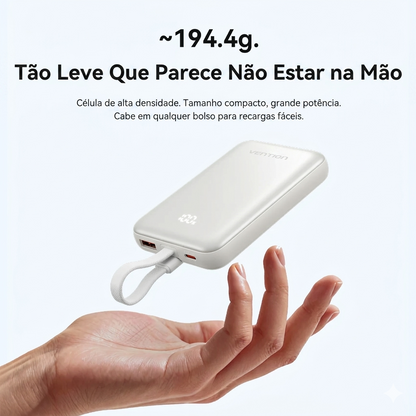 Vention CCC 10000mAh – Carregamento magnético sem fio 15W e rápido 22.5W.