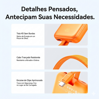 Vention CCC 10000mAh – Carregamento magnético sem fio 15W e rápido 22.5W.