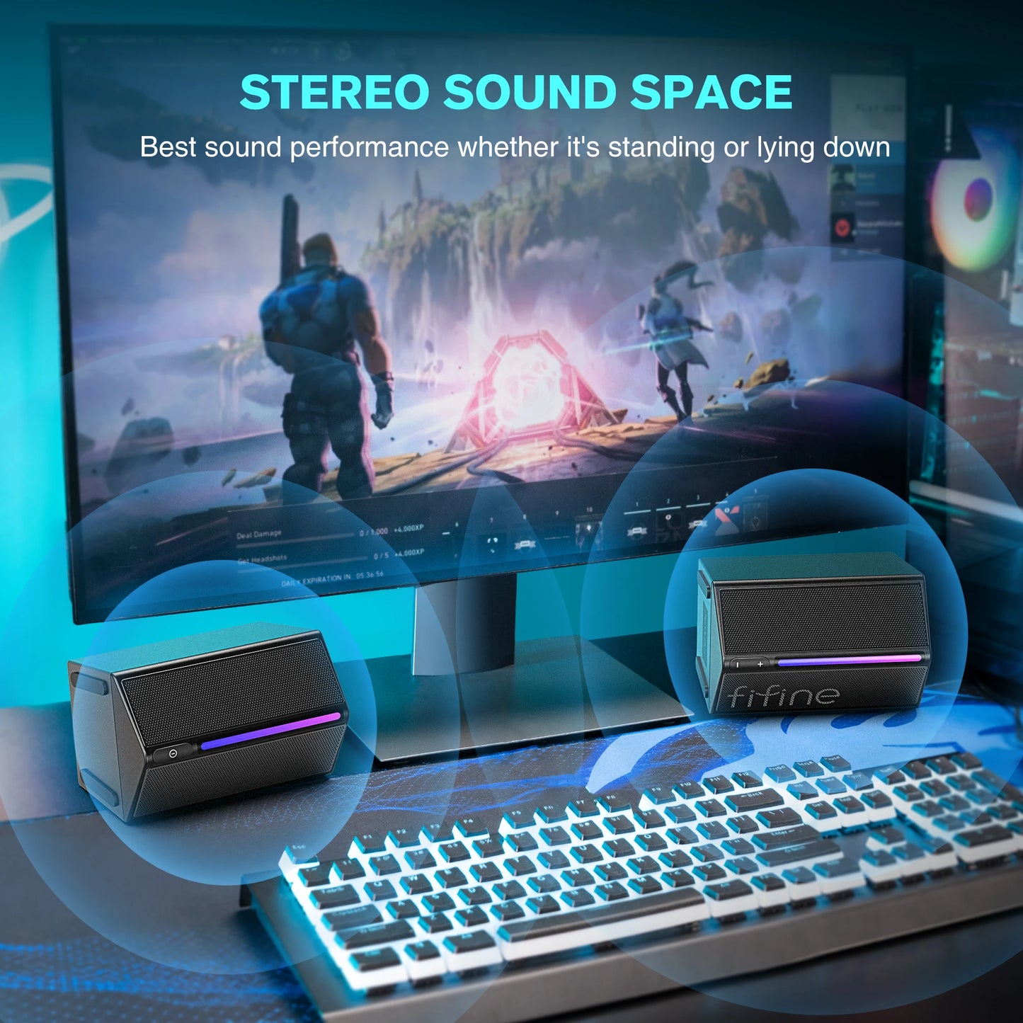 FIFINE Ampligame A20** – Som surround imersivo, RGB dinâmico e plug & play. O upgrade do gamer.