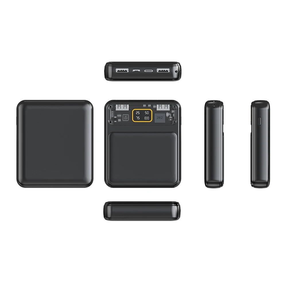 Case DIY Power Bank 4 em 1 – Type-C, Micro USB e lanterna integrada. Para carregar celulares com baterias 18650.