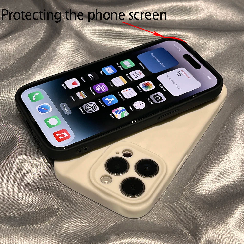 Capa Silicone Candy – Macia, colorida e compatível com iPhone 7 ao 16 Pro Max.