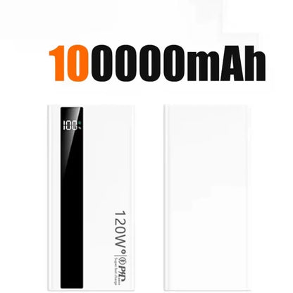Power Bank 500000mAh – Carregamento super rápido 120W, display digital e bateria de alta capacidade. Essencial para quem não para.