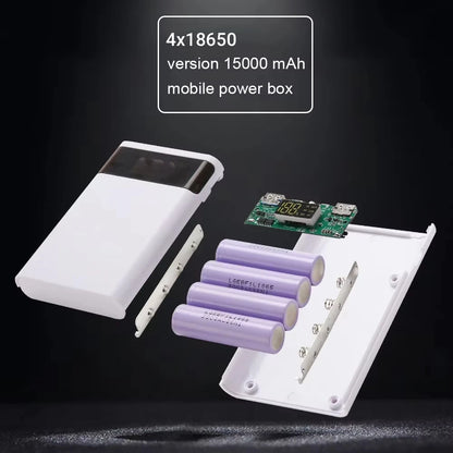 Storage Box For Android Micro USB Interface Smart Phones   Case DIY Power Bank 4x18650 – Compatível com Android e Micro USB.