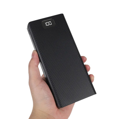 Case DIY Power Bank 8x18650 – Dual USB e Type-C, suporte para baterias 18650. Compatível com iPhone, Xiaomi e Huawei.