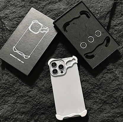 Capa Metal Bumper – Alumínio, proteção de lente e resistente a impactos. Compatível com iPhone 13 ao 17 Pro Max.