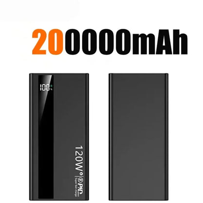 Power Bank 500000mAh – Carregamento super rápido 120W, display digital e bateria de alta capacidade. Essencial para quem não para.