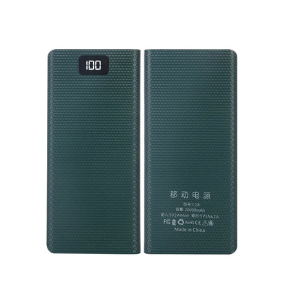 Case DIY Power Bank 8x18650 – Dual USB e Type-C, suporte para baterias 18650. Compatível com iPhone, Xiaomi e Huawei.