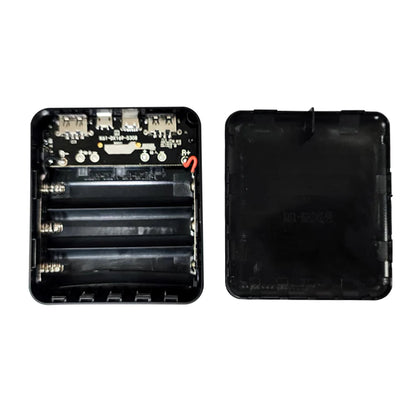Case DIY Power Bank 4 em 1 – Type-C, Micro USB e lanterna integrada. Para carregar celulares com baterias 18650.