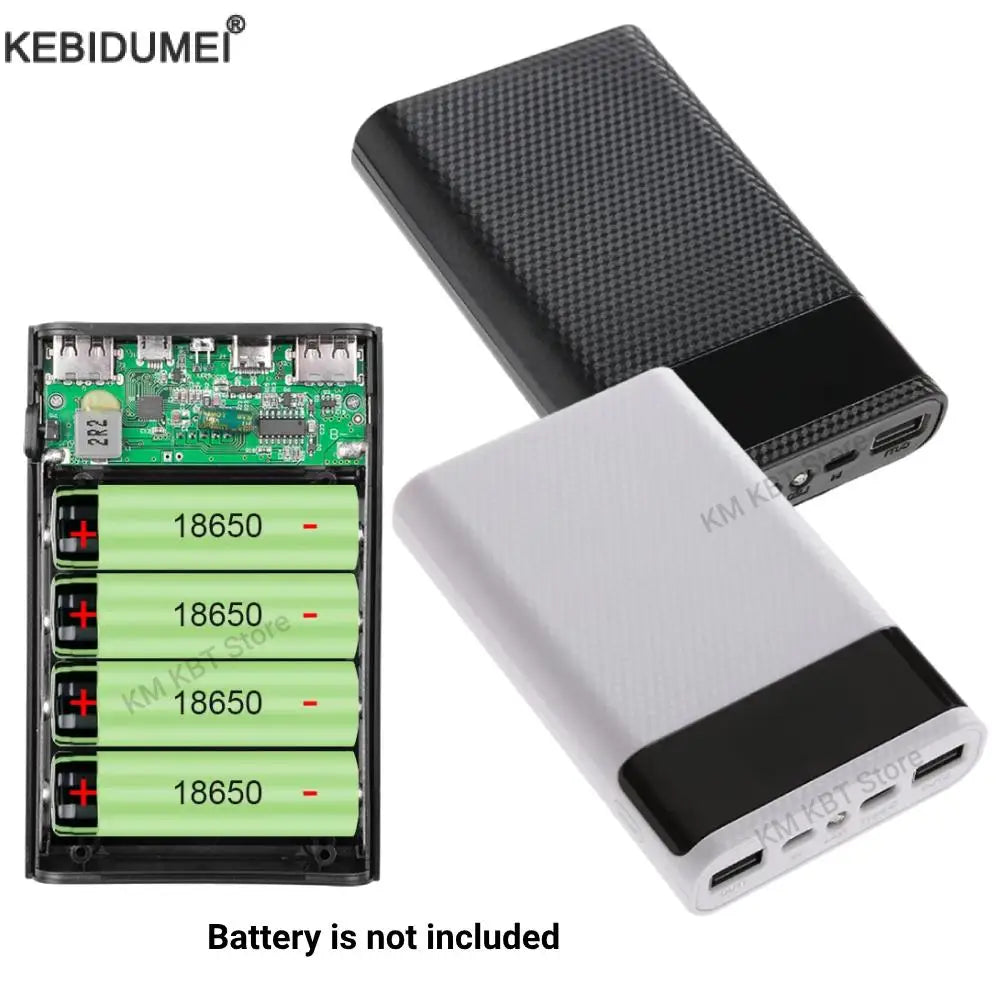 Storage Box For Android Micro USB Interface Smart Phones   Case DIY Power Bank 4x18650 – Compatível com Android e Micro USB.
