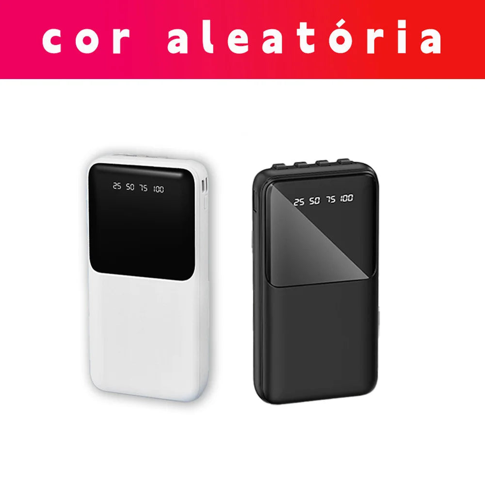 Power Bank 20000mAh – Carregamento rápido com design favo de mel. Ideal para celular e viagem.
