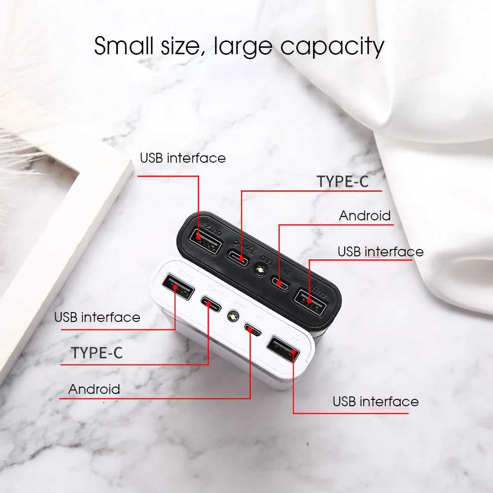 Storage Box For Android Micro USB Interface Smart Phones   Case DIY Power Bank 4x18650 – Compatível com Android e Micro USB.